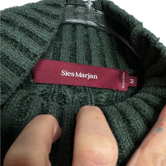 Sies Marjan | Green Velour Rory Sweater in Seaweed Medium - Picture 2 of 9